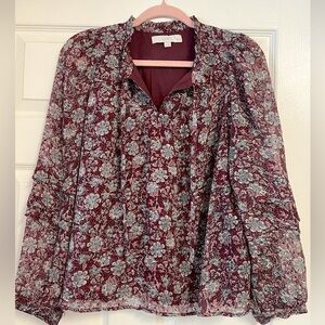 LOFT Floral Print Blouse